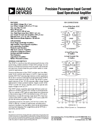 Datasheet OP497AY manufacturer Analog Devices
